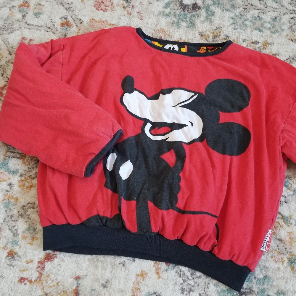 Vintage Mickey Mouse Reversible Stuffed Crew Neck